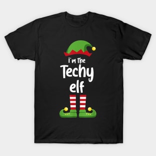 I'm The Techy Elf Family Matching Christmas Pajama Gifts T-Shirt